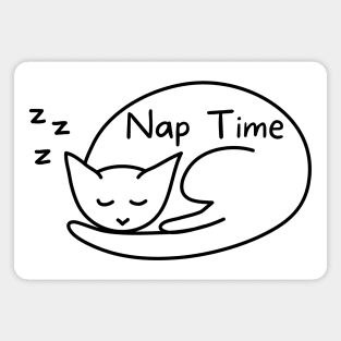 Nap Time. Funny Cat Lover Design. Magnet